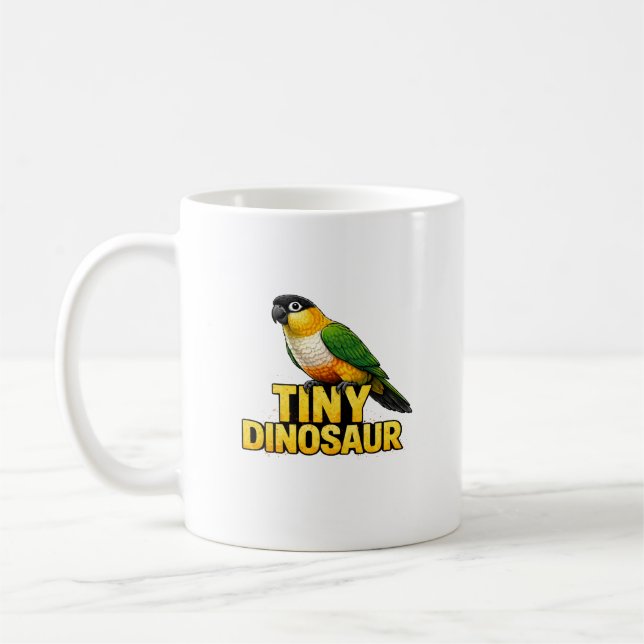 Taza De Café Loro Caique Dinosaurio Pequeño (Izquierda)