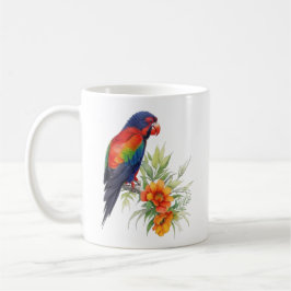 Taza De Café Loro colorido
