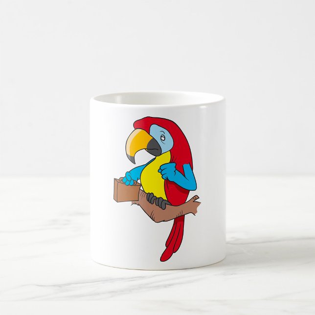 Taza De Café Loro Con Maletín (Subido por el creador)