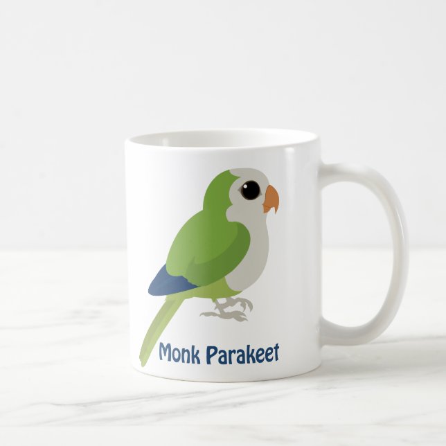 Taza De Café Loro Cotorra Mono Adorable (Derecha)