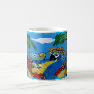 TAZA DE CAFÉ LORO DE FIESTA