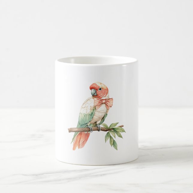 Taza De Café Loro de melocotón blanco menta (Centro)