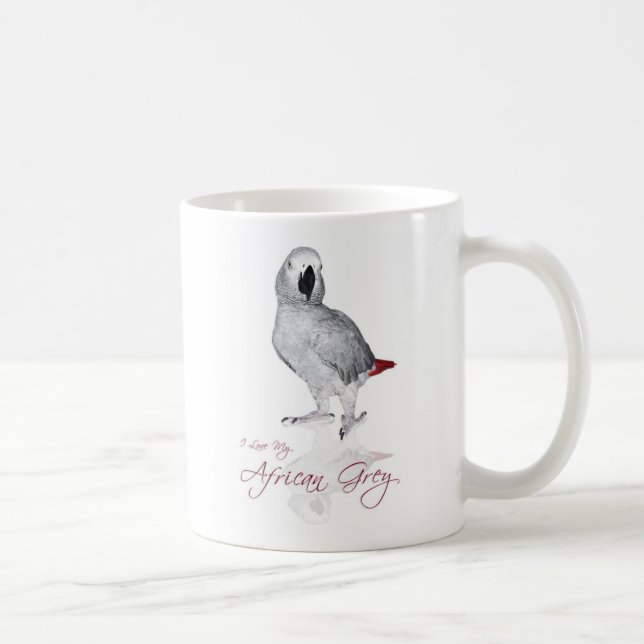 Taza De Café Loro del gris africano (Derecha)