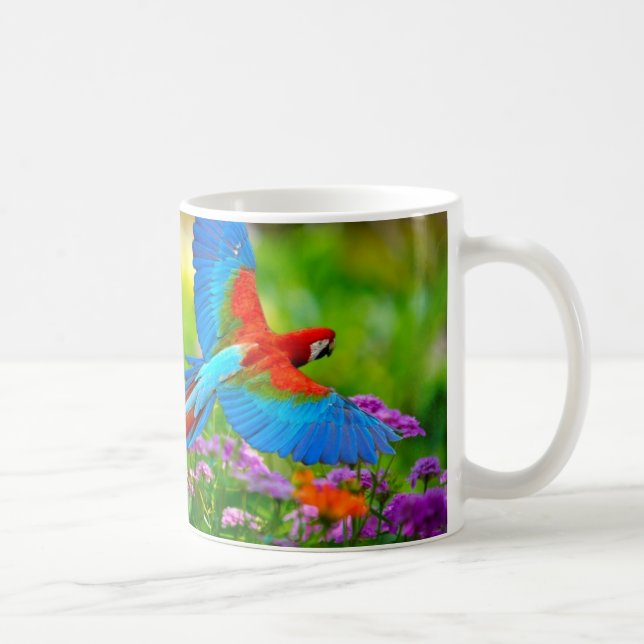 Taza De Café Loro del Macaw (Derecha)