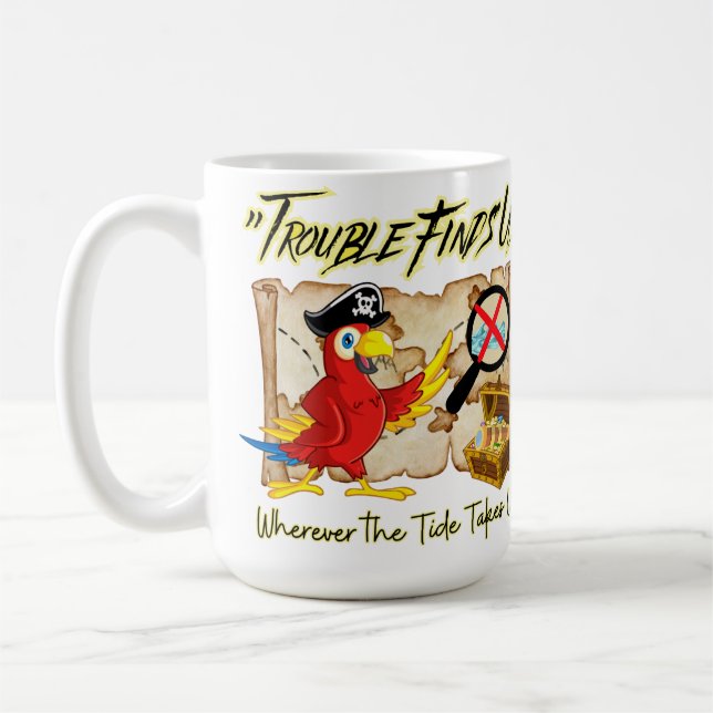 Taza De Café loro pirata cita (Izquierda)