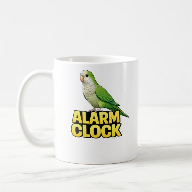 Taza De Café Loro Quaker Reloj de Alarma (Izquierda)