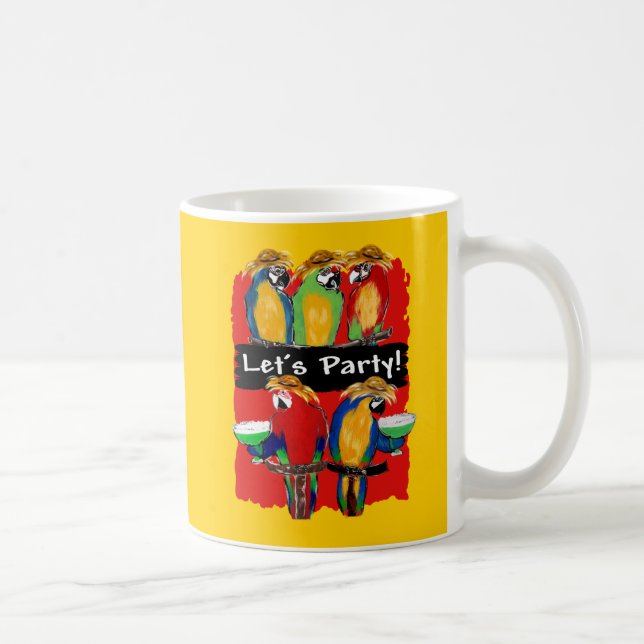 TAZA DE CAFÉ LOROS DE FIESTA (Derecha)