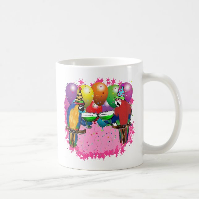 TAZA DE CAFÉ LOROS DE FIESTA (Derecha)