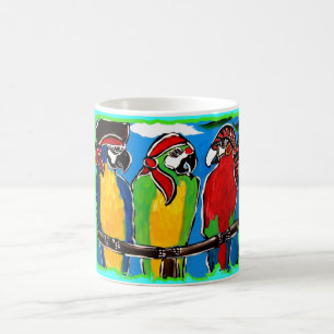 TAZA DE CAFÉ LOROS PIRATAS