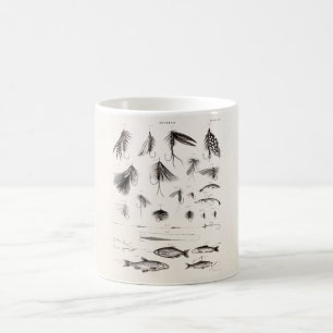 Taza De Café Los 1800s del vintage que pescan la pesca con