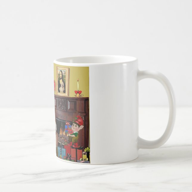 Taza De Café Los 2 Cairn Terriers de Santa (Derecha)