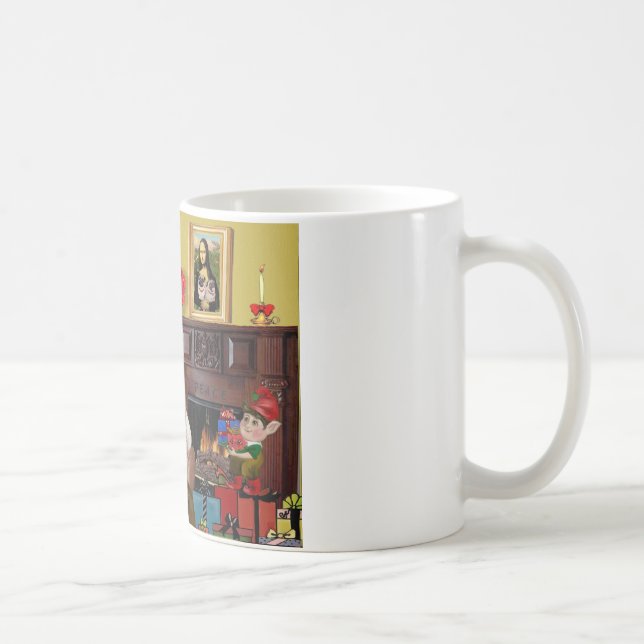 Taza De Café Los 2 Pugs de Santa (h+M) (Derecha)