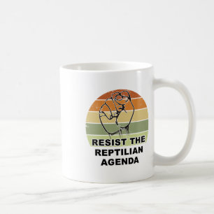 Taza De Café Los Afligidos Resistirán La Agenda Retro Sunse