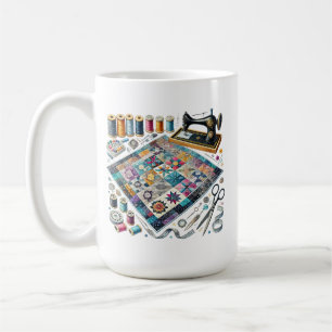 Taza De Café Los amantes de la costura cutánea añaden monograma