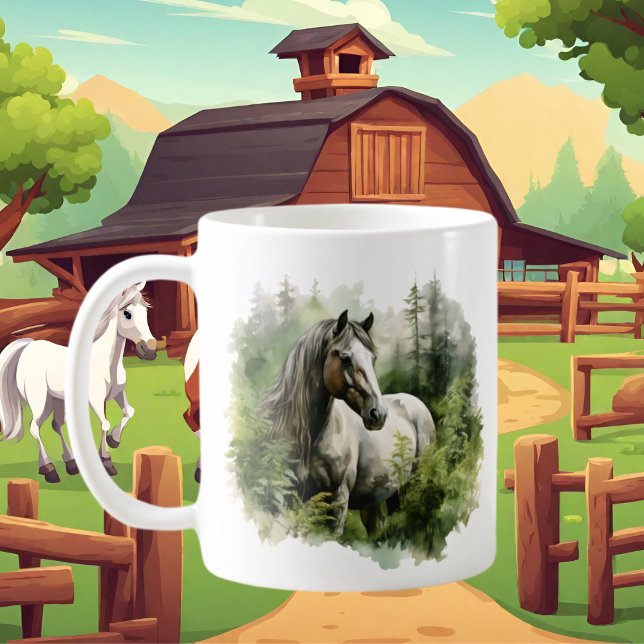 Taza De Café Los amantes de los caballos de compañía añaden mon (Subido por el creador)