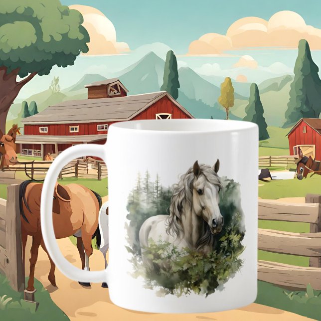 Taza De Café Los amantes de los caballos de compañía añaden mon (Subido por el creador)