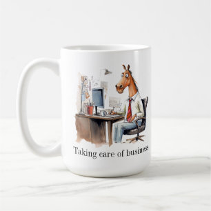 Taza De Café Los amantes de los caballos hacen negocios.