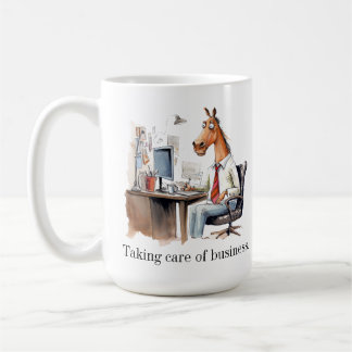 Taza De Café Los amantes de los caballos hacen negocios.