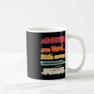 Taza De Café Los amantes de los trenes retro de Mens