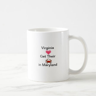 Taza De Café Los amantes de Virginia consiguen cangrejos en