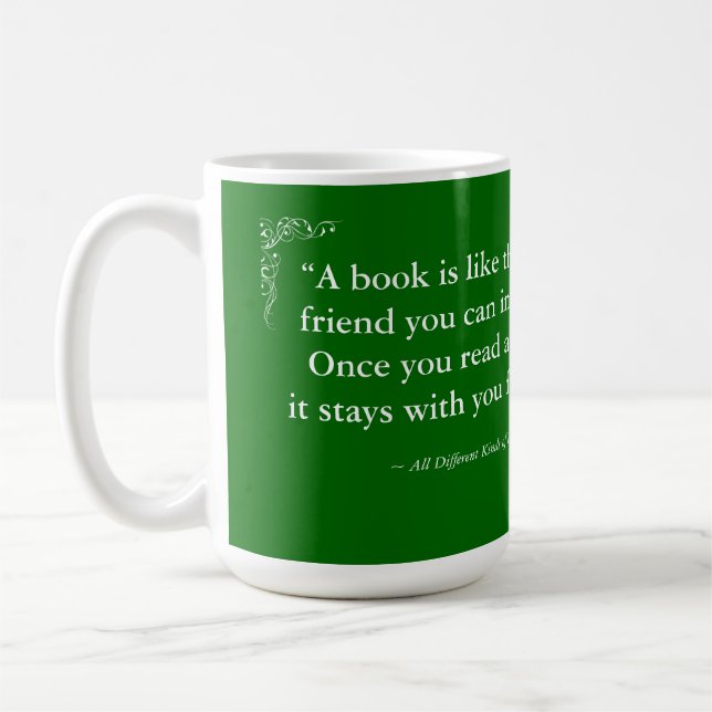Taza De Café los amantes del libro citan a mug (Izquierda)