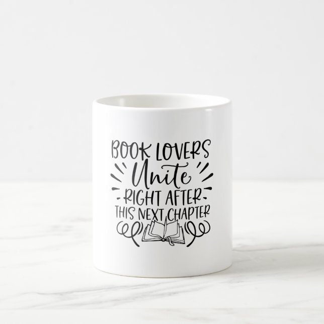 Taza De Café Los amantes del libro se unen - Lover del libro (Centro)
