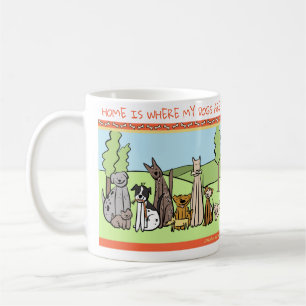 Taza De Café Los amantes del perro asaltan - casero es donde