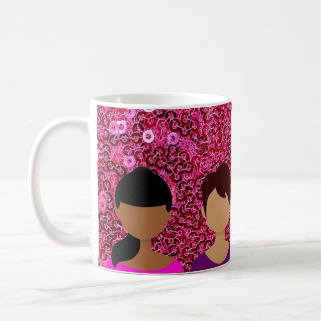 Taza De Café Los amigos de las secuelas de Faux rosadas Coffee  (Izquierda)