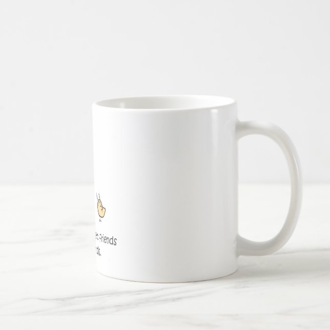 Taza De Café Los amigos no dejan a amigos comer a amigos (Derecha)