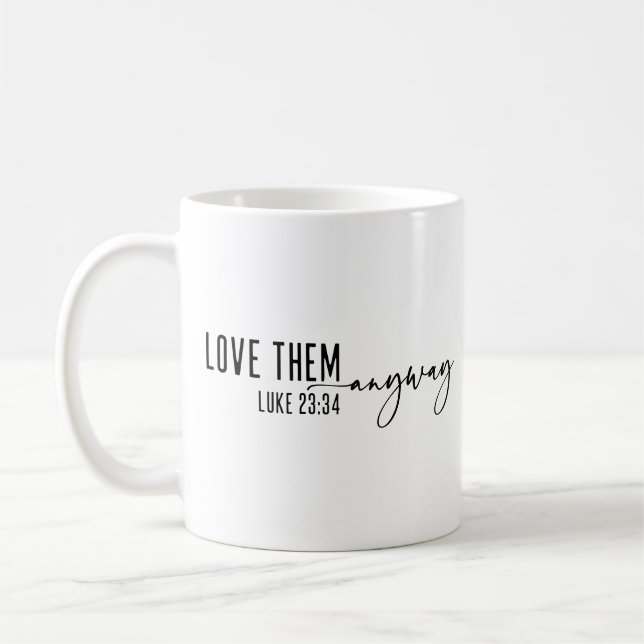 Taza De Café Los amo cristianos de todos modos (Izquierda)