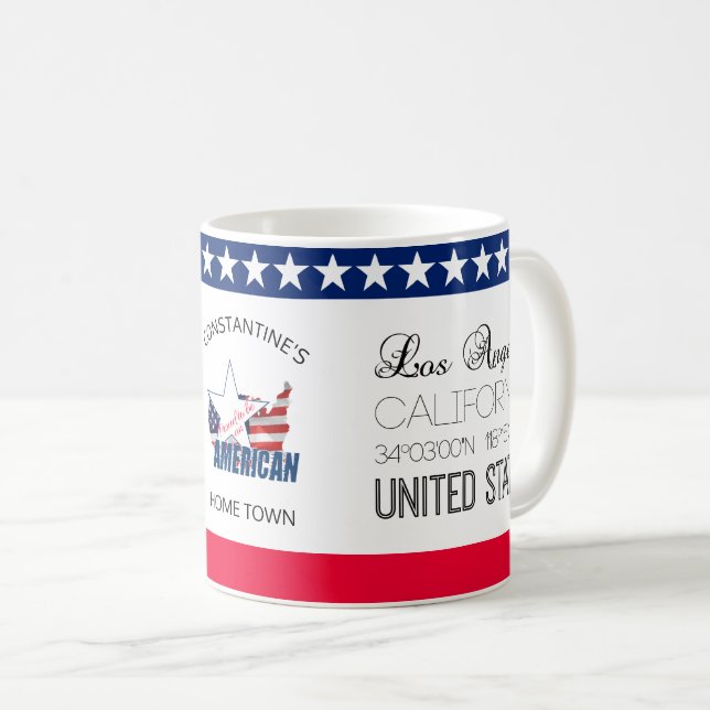 Taza De Café Los Ángeles, California, Estados Unidos elegante (Anverso derecho)