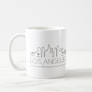 Taza De Café Los Ángeles, California  Línea estilizada de la 