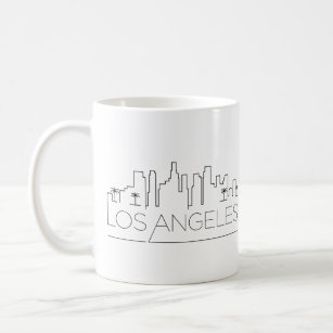 Taza De Café Los Ángeles, California  Línea estilizada de la ci