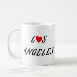 Taza De Café Los Ángeles corazón rojo