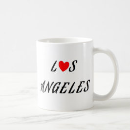Taza De Café Los Ángeles corazón rojo