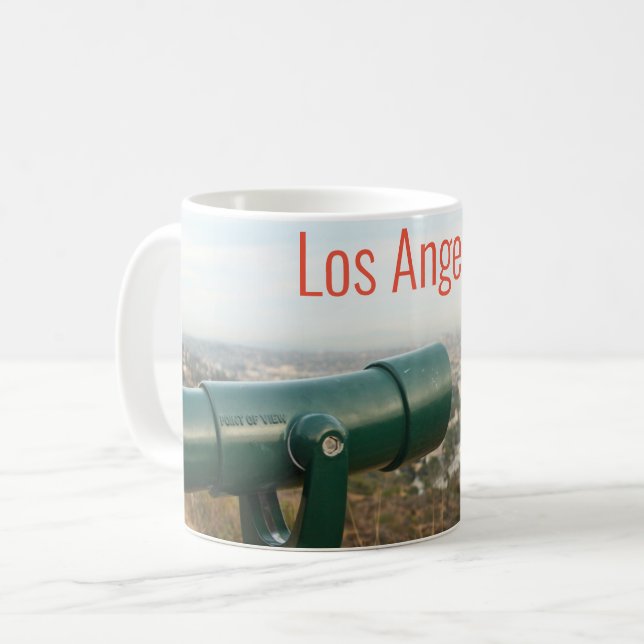 Taza De Café Los Ángeles desde Mulholland Drive (Anverso izquierdo)