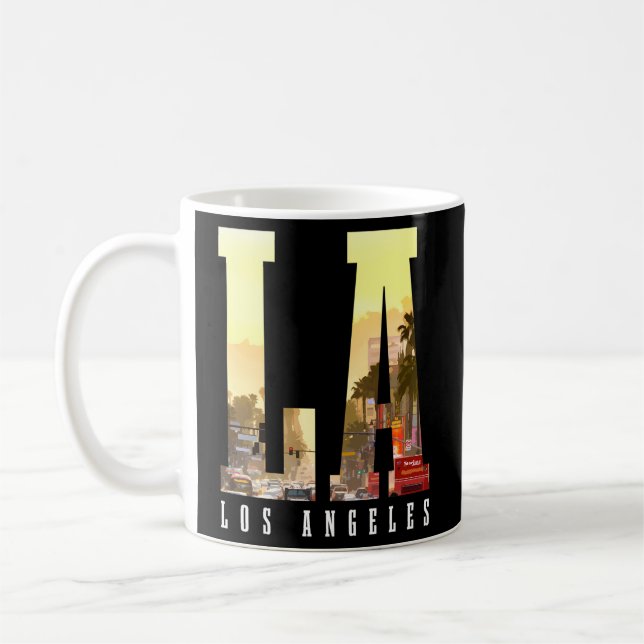 Taza De Café Los Angeles La Skyline California (Izquierda)