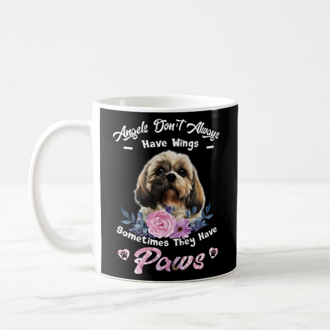 Taza De Café Los Ángeles No Siempre Tienen Alas Shih Tzu (Izquierda)