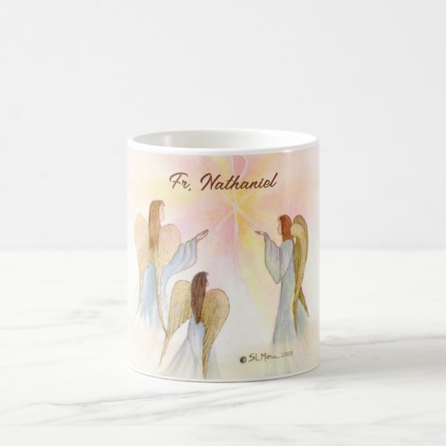 Taza De Café Los ángeles religiosos personalizados (Centro)