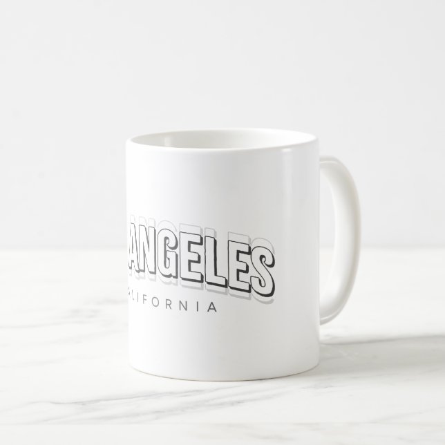Taza De Café Los Ángeles Retro (Anverso derecho)