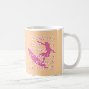 Taza De Café Los Angeles Travel Art, California, Beach Lovers