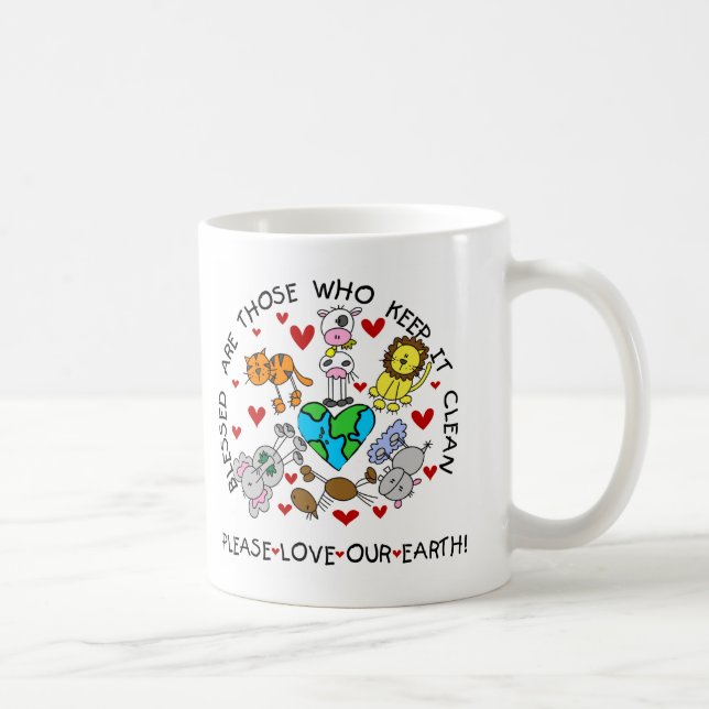 Taza De Café Los animales aman nuestra tierra (Derecha)