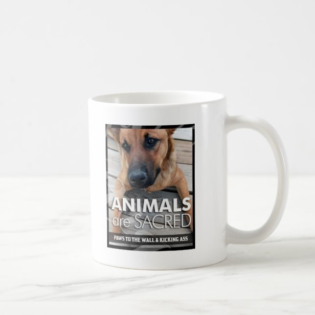 Taza De Café Los animales son sagrados (Derecha)