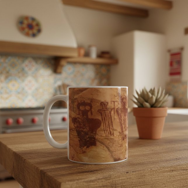 Taza De Café "Los Antiguos", Pictograma de Sego Canyon Utah (Subido por el creador)