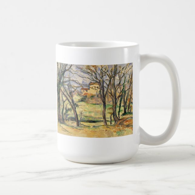 Taza De Café Los árboles y las casas de Paul Cezanne el | (Derecha)