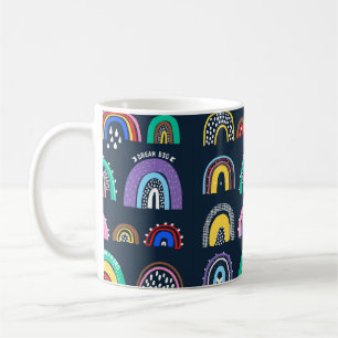 Taza De Café Los arcos luminosos sobre un fondo oscuro. Ilustra