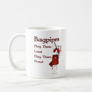 Taza De Café Los Bagpipes Los Juegan En Voz Alta