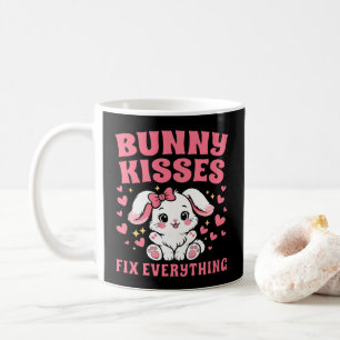 Taza De Café Los besos de conejito arreglan todo - Diseño de co