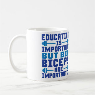 Taza De Café Los bíceps grandes son Importanter que la