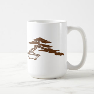 Taza De Café Los bonsais siluetean en el estilo de la